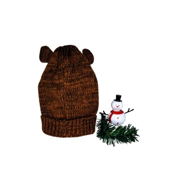 #K7 Brown Bear Winter Hat - Picture 4 of 6